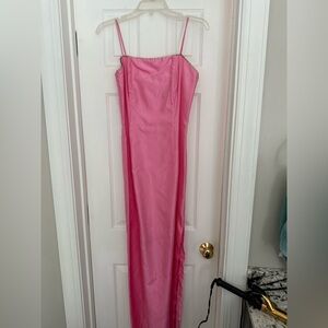 Pink spaghetti strap prom dress size 5 Blondie nites